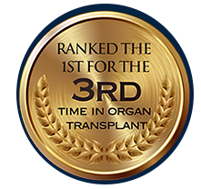 Ranked the 1 st for the 3 rd Time in Organ Transplant